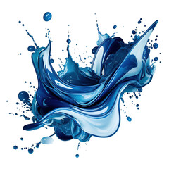 Poster - Splashes of blue paint
