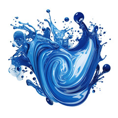 Wall Mural - Splashes of blue paint