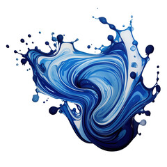 Wall Mural - Splashes of blue paint