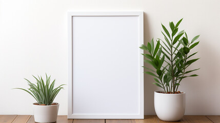  Home interior poster frame mockup