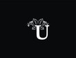 Letter U logo, Feminine u uu Leaf logo Icon Design For Business