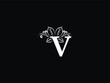 Letter V logo, Feminine v vv Leaf logo Icon Design For Business