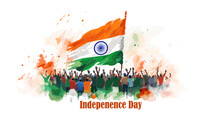 Indian Tricolor Flag Background For Independence Day. Website Banner And Greeting Card Design Template
