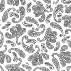 Poster - Beautifully seamless paisley pattern,