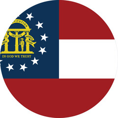 Poster - Circle badge flag of US federal state of Georgia