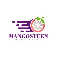 Mangosteen logo design Template. Creative Mangosteen logo vector illustration.