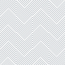 Abstract Geometric Pattern With Stripes, Lines. Seamless Vector Background. White And Gray Ornament. Simple Lattice Graphic Design
