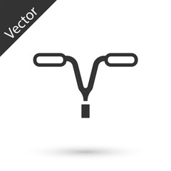 Wall Mural - Grey Bicycle handlebar icon isolated on white background. Vector