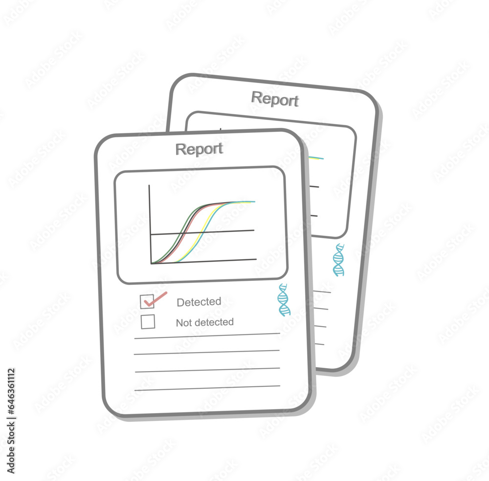Qpcr Vector The scientific report represent the interpretation of DNA detection ...