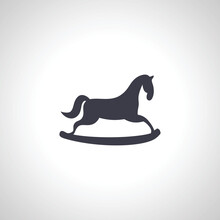 Toy Horse Isolated Icon On White Background