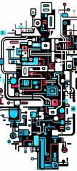 Wall Mural - Abstract background for iPhone made with Ai generative 