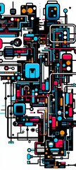 Wall Mural - Abstract background for iPhone made with Ai generative 