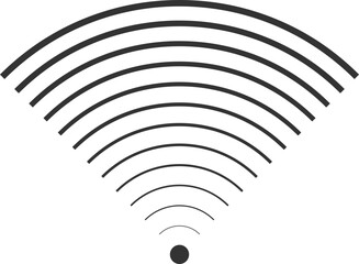 Poster - Free wi fi icon. Connection zone wifi vector symbol. Radio waves signal.