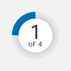 Aufkleber - simple and modern style of progress bar number with round shape. flat design editable vector for ui element, presentation or infographic