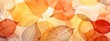 © Corri Seizinger - Abstract translucent layered fallen autumnal leaves, macro nature, autumn fall illustration background banner texture pattern