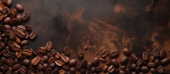 Aufkleber - Background of cacao chips made from dark chocolate isolated pastel background Copy space