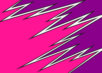 Poster - two sided backgrounds separated with zigzag line pattern. colorful zigzag background