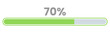 70% Loading. 70% progress bar Infographics vector, 70 Percentage ready to use for web design ux-ui