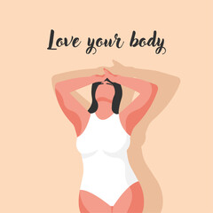 Woman's body. Body positive, beyond stereotypes