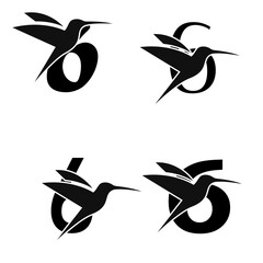 Number 6 initial Logo | Set Of Brids | Number And Bird Logo