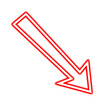 © Nayan - Neon red arrow pointer on a transparent background. Red symbol of all direction arrow. Glowing signs best for social media, pointing, chart, success, stock market graphics.