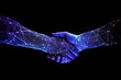 © shahiddzn - Business Deal handshake in glowing Background, Generative AI