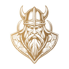 viking head logo design vector icon