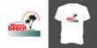 Miami beach island of paradise vector print design for t-shirts and others. Design illustration of palm trees and sun on the beach. Suitable for vacation clothes at sea.