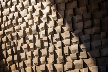 Poster - abstract pattern created by shadows and light on a rough stone wall