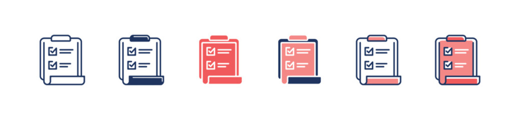 Leinwandbilder - clipboard checkmark task list icon vector business to do list progress document management symbol illustration for web and app template design