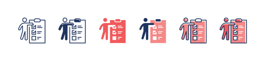 Leinwandbilder - clipboard task list document icon with checkmark vector business plan checklist assessment progress signs illustration for web and app