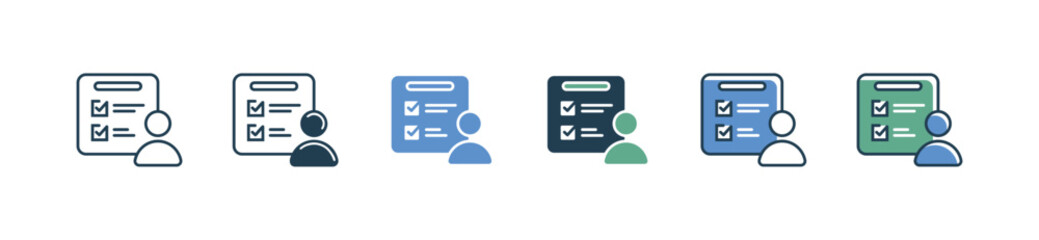 Leinwandbilder - clipboard checkmark task list icon vector business to do list progress management with user symbol illustration