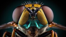 Tabanus abdominalis, Close up view of the insect eye 