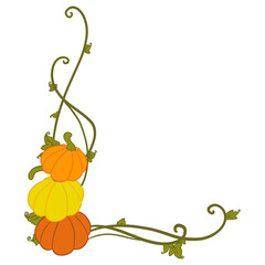 Wall Mural - Elegant Pumpkin Border