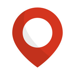 Poster - flat design red map pin icon. vector.