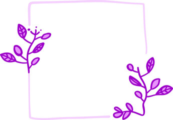 Wall Mural - Purple frame