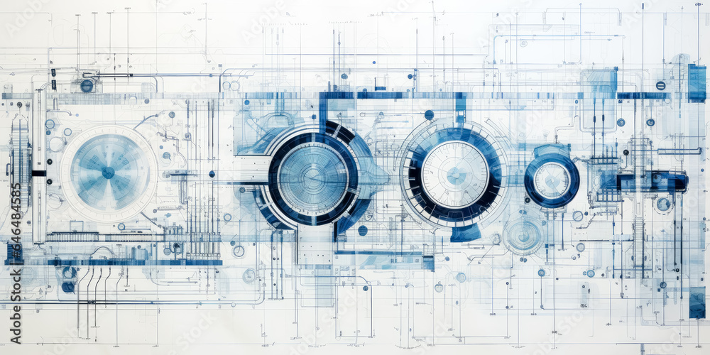 Schematic drawings of parts mechanical engineering Background ...