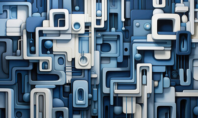 Wall Mural - abstract background in blue and white colors.