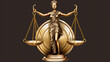 Lady Justice Blindfolded with Scales - Symbol of Fairness 
