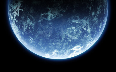 Wall Mural - planetin deep space. 3d animation