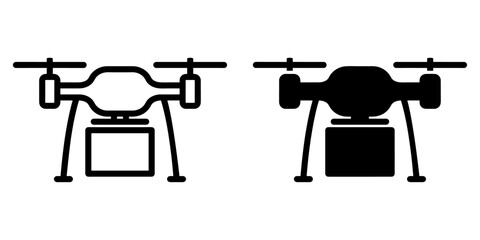 Poster - ofvs463 outlinefilledvectorsign ofvs - autonomous delivery drone vector icon . future of parcel deli