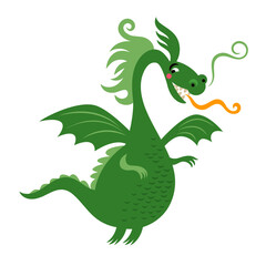 Wall Mural -  Chinese Happy New Year 2024. Year of the Dragon. Symbol of New Year. Cute dragon