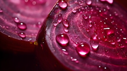 macro photo of beets.