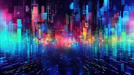 Colorful abstract glitch background
