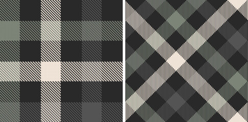 Wall Mural - Plaid seamless vector pattern set.