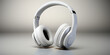 Kopfhörer in wunderbaren weißen Design Nahaufnahme, ai generativ