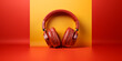 Kopfhörer in ausgefallen Farben und Design Nahaufnahme, ai generativ