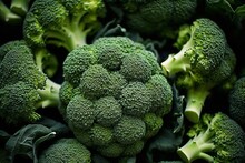 Fresh Green Broccoli Close Up Frame Background Wallpaper