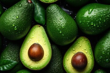 fresh avocado close up frame background wallpaper