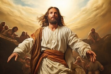 Wall Mural - The Resurrection of Jesus Christ, New Testament, Old Covenant, resurrected on the third day, God, bible religion, faith in the savior of mankind .